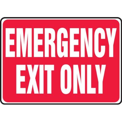 Accuform Signs MEXT586VS Panneau de sécurité adhésif en vinyle, légende « Emergency EXIT ONLY », 17,8 cm de long x 25,4 cm de large x 0 cm d'épaisseur, blanc sur rouge Accuform Signs MEXT586VS Panneau de sécurité adhésif en vinyle, légende « Emergency EXIT ONLY », 17,8 cm de long x 25,4 cm de large x 0 cm d'épaisseur, blanc sur rouge