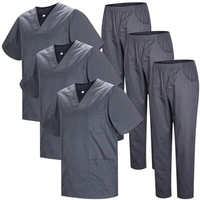 MISEMIYA Pack * 3 Pcs Uniforme Sanitario Unisex UNIFORMES SANITARIOS MÉDICOS CONJUNTOS SANITARIOS 3-817-8312 XL, Gris 22 MISEMIYA Pack * 3 Pcs Uniforme Sanitario Unisex UNIFORMES SANITARIOS MÉDICOS CONJUNTOS SANITARIOS 3-817-8312 XL, Gris 22