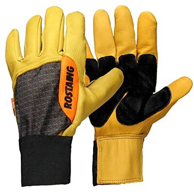 Rostaing Gants FOREST Paire de Gants de Protection Pro Pour les Gros Travaux de Jardinage et la Coupe du Bois Gants de travail en Cuir – Gants idéals pour les Bûcherons Rostaing Gants FOREST Paire de Gants de Protection Pro Pour les Gros Travaux de Jardinage et la Coupe du Bois Gants de travail en Cuir – Gants idéals pour les Bûcherons