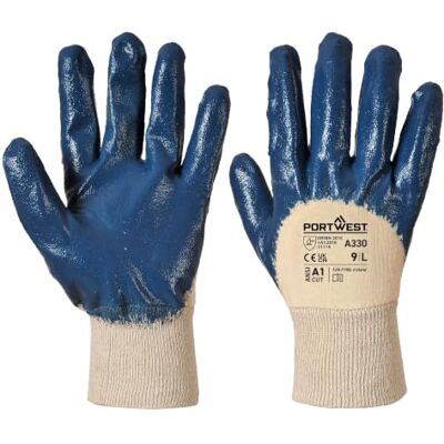 Portwest Nitrile dos aéré poignet tricot, Couleur: Marine, Taille: XL, A330NARXL Portwest Nitrile dos aéré poignet tricot, Couleur: Marine, Taille: XL, A330NARXL