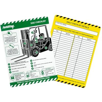 Brady Scafftag FLT-GB-ETSI-51-10 Lot de 10 inserts pour étiquette de chariot élévateur en polypropylène Hauteur 193 mm Largeur 144 mm Brady Scafftag FLT-GB-ETSI-51-10 Lot de 10 inserts pour étiquette de chariot élévateur en polypropylène Hauteur 193 mm Largeur 144 mm