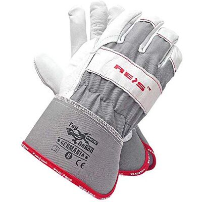 REIS GERMANIA10 Topgekon Lot de 12 gants de protection Gris/blanc Taille 10 REIS GERMANIA10 Topgekon Lot de 12 gants de protection Gris/blanc Taille 10