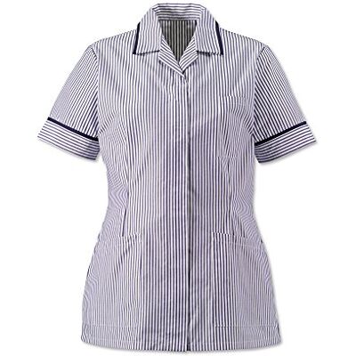 Alexandra STC-HO137NS-136 Tunique légère à rayures pour femme, 65% polyester/35% coton, bordure marine, buste: 30, taille : 136 cm, bleu marine/blanc Alexandra STC-HO137NS-136 Tunique légère à rayures pour femme, 65% polyester/35% coton, bordure marine, buste: 30, taille : 136 cm, bleu marine/blanc