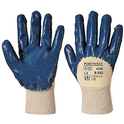 Portwest Nitrile dos aéré poignet tricot, Couleur: Marine, Taille: XL, A330NARXL Portwest Nitrile dos aéré poignet tricot, Couleur: Marine, Taille: XL, A330NARXL