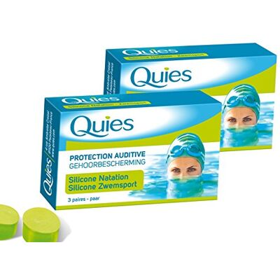 Quies Protection Auditive Silicone Special Natation Lot de 2 Boite de 3 Paires Quies Protection Auditive Silicone Special Natation Lot de 2 Boite de 3 Paires
