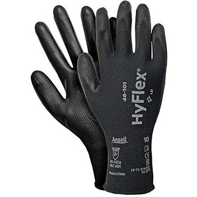 Ansell RASENSIL48-101_6 Lot de 12 gants de protection Noir/noir Taille 6 Ansell RASENSIL48-101_6 Lot de 12 gants de protection Noir/noir Taille 6