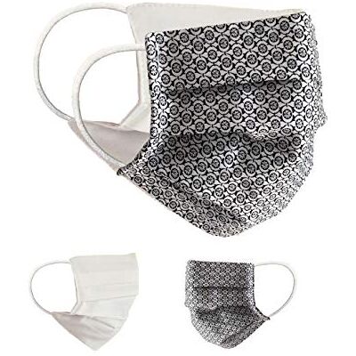 BAF Masque en Tissu 100% Coton Lavable OEKO-TEX 100 Lot de 2 Set Pack double Masque Buccal et Nasal Réutilisable BAF Masque en Tissu 100% Coton Lavable OEKO-TEX 100 Lot de 2 Set Pack double Masque Buccal et Nasal Réutilisable