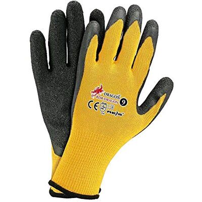 REIS RDRBY10 Dragon Lot de 12 gants de protection Noir/jaune Taille 10 REIS RDRBY10 Dragon Lot de 12 gants de protection Noir/jaune Taille 10