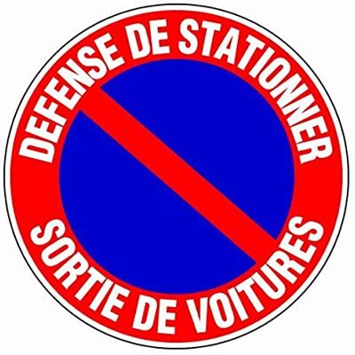 NOVAP Panneau Priere de ne pas stationner sortie de voitures Diametre 300Mm Rigide, Blanc NOVAP Panneau Priere de ne pas stationner sortie de voitures Diametre 300Mm Rigide, Blanc