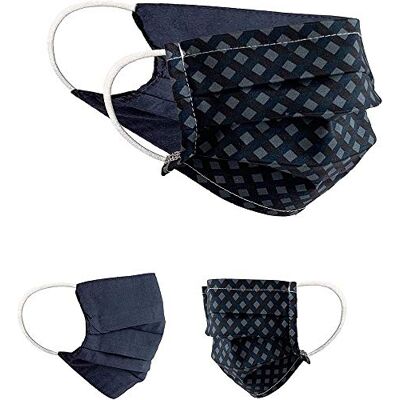 BAF Masque en Tissu 100% Coton Lavable OEKO-TEX 100 Lot de 2 Set Pack double Masque Buccal et Nasal Réutilisable BAF Masque en Tissu 100% Coton Lavable OEKO-TEX 100 Lot de 2 Set Pack double Masque Buccal et Nasal Réutilisable