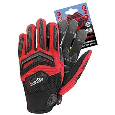 REIS RMC-IMPACT_CBXL Mechanics Lot de 12 gants de protection Rouge/noir Taille XL REIS RMC-IMPACT_CBXL Mechanics Lot de 12 gants de protection Rouge/noir Taille XL