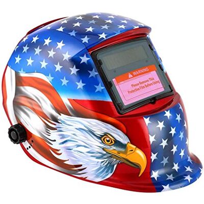 Ejoyous Casque de Soudage, Masque de Soudage Protection de Soudeur Automatique avec Plage de Réglage Large 4/9-13 pour TIG MIG MMA Soudage à l'arc MMA Coupant au Plasma Coupe Eagle, Rouge Bleu Ejoyous Casque de Soudage, Masque de Soudage Protection de Soudeur Automatique avec Plage de Réglage Large 4/9-13 pour TIG MIG MMA Soudage à l'arc MMA Coupant au Plasma Coupe Eagle, Rouge Bleu