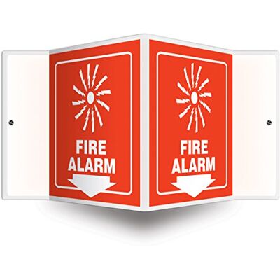 Accuform Signs PSP620 Panneau de projection 3D, légende « Alarme incendie (flèche) », panneau de 15,2 x 12,7 cm, plastique résistant aux chocs de 0,3 cm d'épaisseur, trous de montage pré-percés, blanc Accuform Signs PSP620 Panneau de projection 3D, légende « Alarme incendie (flèche) », panneau de 15,2 x 12,7 cm, plastique résistant aux chocs de 0,3 cm d'épaisseur, trous de montage pré-percés, blanc