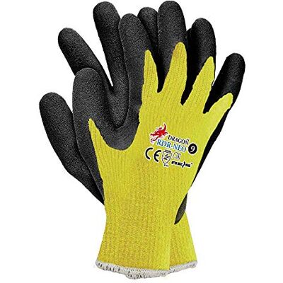 REIS RDR-NEO_Y10 Dragon Lot de 12 gants de protection Jaune/noir Taille 10 REIS RDR-NEO_Y10 Dragon Lot de 12 gants de protection Jaune/noir Taille 10
