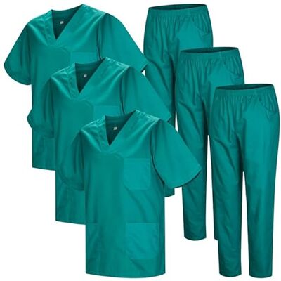 MISEMIYA Pack * 3 Pcs Uniforme Sanitario Unisex UNIFORMES SANITARIOS MÉDICOS CONJUNTOS SANITARIOS 3-817-8312 XXL, Verde 22 MISEMIYA Pack * 3 Pcs Uniforme Sanitario Unisex UNIFORMES SANITARIOS MÉDICOS CONJUNTOS SANITARIOS 3-817-8312 XXL, Verde 22