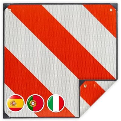 Relaxdays Panneau d'avertissement 2 en 1 pour porte-vélos en aluminium Rouge/blanc 50 x 50 cm Relaxdays Panneau d'avertissement 2 en 1 pour porte-vélos en aluminium Rouge/blanc 50 x 50 cm