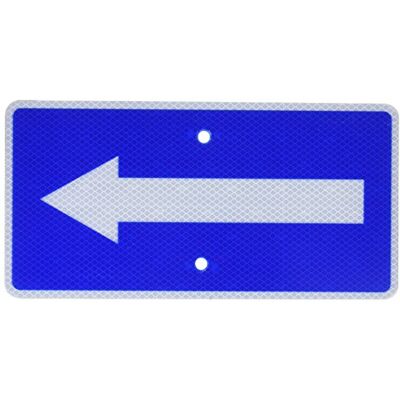 NMC TMA5J Panneau de signalisation avec graphique de flèche droite, 15,2 cm de long x 30,5 cm de hauteur, aluminium réfléchissant prismatique de qualité ingénieur 0,080, blanc sur bleu NMC TMA5J Panneau de signalisation avec graphique de flèche droite, 15,2 cm de long x 30,5 cm de hauteur, aluminium réfléchissant prismatique de qualité ingénieur 0,080, blanc sur bleu