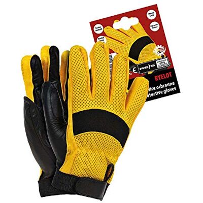 REIS RYELOT10 Mechanics Gants de protection Jaune/noir 10 tailles REIS RYELOT10 Mechanics Gants de protection Jaune/noir 10 tailles