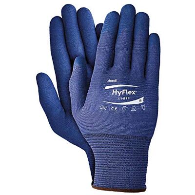 Ansell RAHYFLEX11-818_8 Lot de 12 gants de protection Bleu marine Taille 8 Ansell RAHYFLEX11-818_8 Lot de 12 gants de protection Bleu marine Taille 8