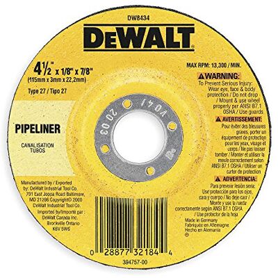 DeWalt DW4544 Roue de meulage rapide en métal haute performance 12,7 x 0,6 cm, arbre de 1,5 cm DeWalt DW4544 Roue de meulage rapide en métal haute performance 12,7 x 0,6 cm, arbre de 1,5 cm