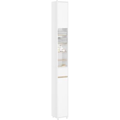 SoBuy Meuble Colonne Salle de Bain Armoire de Rangement Placard Étroite avec Tiroir et Étagères Réglables, Meuble Salle de Bain Compact pour WC, Petits Espaces, 20x20x180cm, Blanc+Bois, BZR34-WN SoBuy Meuble Colonne Salle de Bain Armoire de Rangement Placard Étroite avec Tiroir et Étagères Réglables, Meuble Salle de Bain Compact pour WC, Petits Espaces, 20x20x180cm, Blanc+Bois, BZR34-WN