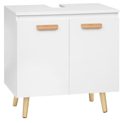 EUGAD meuble sous lavabo aggloméré Armoire sur Pied 60x40x60,5cm Blanc 0138WY EUGAD meuble sous lavabo aggloméré Armoire sur Pied 60x40x60,5cm Blanc 0138WY