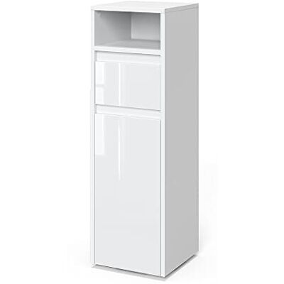 Vicco Meuble salle de bain "Majest", Blanc Haute brillance, 30.2x96.3cm Vicco Meuble salle de bain "Majest", Blanc Haute brillance, 30.2x96.3cm