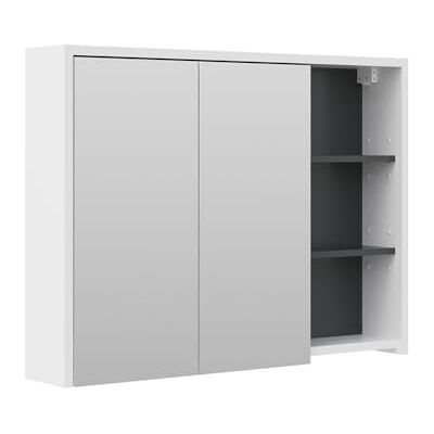 Vicco Armoire de toilette "Viola", blanc/anthracite, 100x75cm Vicco Armoire de toilette "Viola", blanc/anthracite, 100x75cm