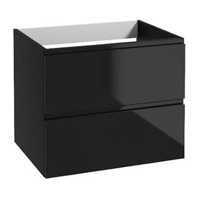 Deftrans Meuble de Salle et Bain Noir avec Plateau Chêne, 60 x 50 x 45,8 cm Meuble Mural pour Lavabo Deftrans Meuble de Salle et Bain Noir avec Plateau Chêne, 60 x 50 x 45,8 cm Meuble Mural pour Lavabo
