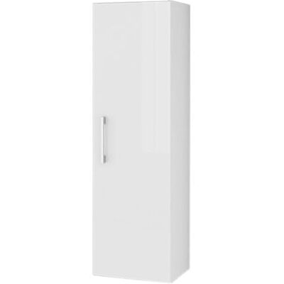 Deftrans . Armoire haute de salle de bain blanc brillant 125 x 33 cm Armoire de salle de bain étroite suspendue avec portes Armoire de salle de bain haute avec espace de rangement Meuble de salle Deftrans . Armoire haute de salle de bain blanc brillant 125 x 33 cm Armoire de salle de bain étroite suspendue avec portes Armoire de salle de bain haute avec espace de rangement Meuble de salle