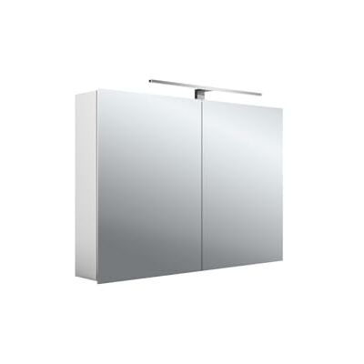 Emco MEE Armoire miroir avec éclairage à poser (100 cm de large), miroir de salle de bain de haute qualité avec prise de courant, armoire de salle de bain avec 2 portes, blanc neutre Emco MEE Armoire miroir avec éclairage à poser (100 cm de large), miroir de salle de bain de haute qualité avec prise de courant, armoire de salle de bain avec 2 portes, blanc neutre