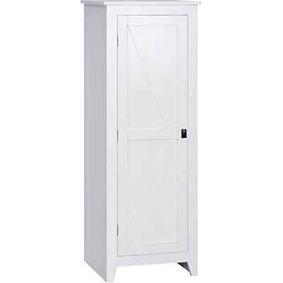 HOMCOM Armoire de Rangement sur Pieds Gain de Place 120 cm Blanc HOMCOM Armoire de Rangement sur Pieds Gain de Place 120 cm Blanc