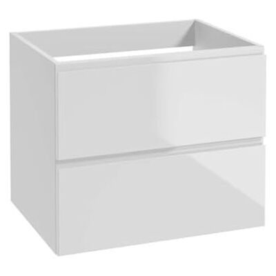 Deftrans . Meuble de lavabo suspendu blanc, 60 x 50 x 45,8 cm Meuble bas de salle de bain avec tiroirs, armoire murale sans plateau de lavabo Deftrans . Meuble de lavabo suspendu blanc, 60 x 50 x 45,8 cm Meuble bas de salle de bain avec tiroirs, armoire murale sans plateau de lavabo