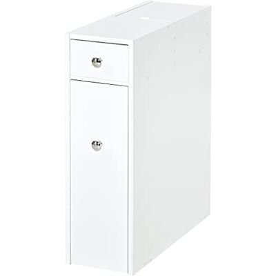 HOMCOM Meuble pour Toilette Salle de Bain Rangement Papier 17 x 48 x 58 cm HOMCOM Meuble pour Toilette Salle de Bain Rangement Papier 17 x 48 x 58 cm