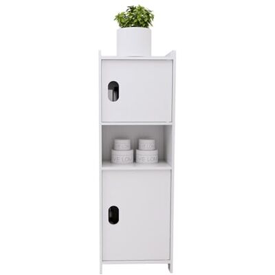LANTUS Petit Meuble de Rangement pour Toilettes, Support pour Papiers Toilettes, Colonne, Armoire de Salle de Bain, Placard, Étagère Réglable,24 * 20 * 72cm -Blanc LANTUS Petit Meuble de Rangement pour Toilettes, Support pour Papiers Toilettes, Colonne, Armoire de Salle de Bain, Placard, Étagère Réglable,24 * 20 * 72cm -Blanc