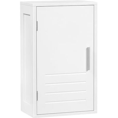 EUGAD armoire murale Porte unique Murale suspendue Salle de bain Cuisine Pharmacie Étagère réglable Blanc 30 x 50 x 18,5 cm EUGAD armoire murale Porte unique Murale suspendue Salle de bain Cuisine Pharmacie Étagère réglable Blanc 30 x 50 x 18,5 cm
