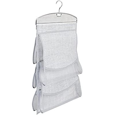 InterDesign Aldo rangement armoire, meuble suspendu en plastique avec 5 poches pour sacs, portefeuilles, etc, organisation dressing, gris InterDesign Aldo rangement armoire, meuble suspendu en plastique avec 5 poches pour sacs, portefeuilles, etc, organisation dressing, gris