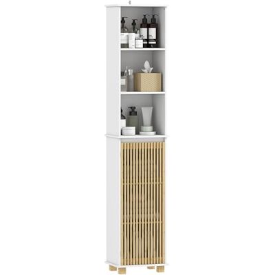 HOMCOM Colonne Salle de Bain Meuble de Rangement 35 x 26 x 173 cm Blanc HOMCOM Colonne Salle de Bain Meuble de Rangement 35 x 26 x 173 cm Blanc