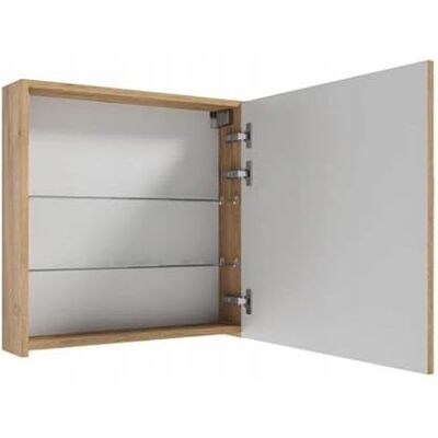 Deftrans . Armoire Murale avec Miroir 60 x 60 x 15 cm Armoire Murale de Salle de Bain en chêne Craft étroite et Moderne Deftrans . Armoire Murale avec Miroir 60 x 60 x 15 cm Armoire Murale de Salle de Bain en chêne Craft étroite et Moderne