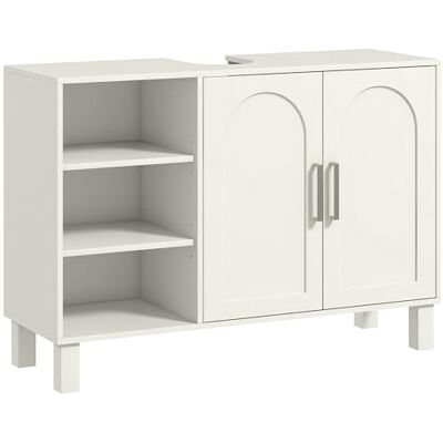 HOMCOM Meuble sous Lavabo, Meuble de Salle de Bain, 90 x 30 x 63 cm, Crème HOMCOM Meuble sous Lavabo, Meuble de Salle de Bain, 90 x 30 x 63 cm, Crème