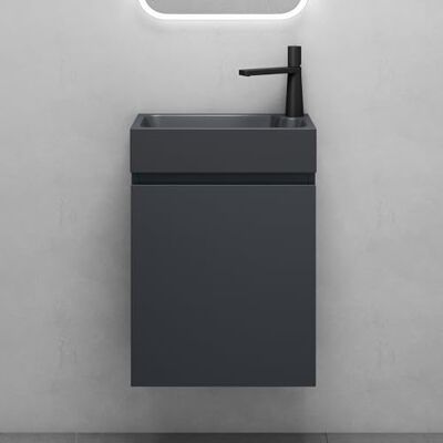 Mai & Mai Meuble Salle de Bain Anthracite Mat Ensemble de 2 Pièces 46cm Mai & Mai Meuble Salle de Bain Anthracite Mat Ensemble de 2 Pièces 46cm