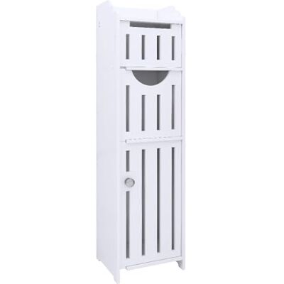 LANTUS Meuble de Rangement pour Toilettes, Placard, Étagère Réglable, Pieds Résistant à l’Eau, Petits Espaces, petite armoire de salle de bain pour salle de bain, salon,20 * 18 * 78cm Blanc LANTUS Meuble de Rangement pour Toilettes, Placard, Étagère Réglable, Pieds Résistant à l’Eau, Petits Espaces, petite armoire de salle de bain pour salle de bain, salon,20 * 18 * 78cm Blanc