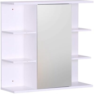 Relaxdays Armoire de Toilette , 6 étagères, 2 Compartiments, H x L x P : 64 x 62 x 21 cm, Meuble Mural, Bleu-Gris Relaxdays Armoire de Toilette , 6 étagères, 2 Compartiments, H x L x P : 64 x 62 x 21 cm, Meuble Mural, Bleu-Gris