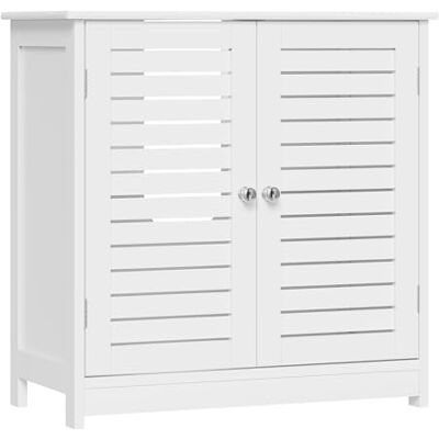 EUGAD Rangement sous évier Armoire de salle de bain Armoires Évier Étagère de rangement Étagère en bois blanc Meubles autoportants EUGAD Rangement sous évier Armoire de salle de bain Armoires Évier Étagère de rangement Étagère en bois blanc Meubles autoportants