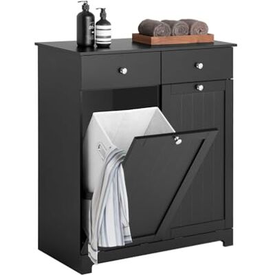 SoBuy Meuble Salle de Bain avec Panier à Linge – Armoire de Rangement 2 Tiroirs et Grande Capacité Sacs à Linge, Idéal pour Salle de Bain, Buanderie, Appartement L78xP38xH91cm, Noir, BZR33-II-SCH SoBuy Meuble Salle de Bain avec Panier à Linge – Armoire de Rangement 2 Tiroirs et Grande Capacité Sacs à Linge, Idéal pour Salle de Bain, Buanderie, Appartement L78xP38xH91cm, Noir, BZR33-II-SCH