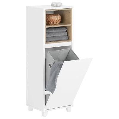 SoBuy Meuble Bas de Salle de Bain, Armoire de Rangement Salle de Bain, Meuble Demi-Colonne sur Pied, Placard WC Étroit avec 1 Panier à Linge, Blanc, 35x30x105cm, BZR146-W SoBuy Meuble Bas de Salle de Bain, Armoire de Rangement Salle de Bain, Meuble Demi-Colonne sur Pied, Placard WC Étroit avec 1 Panier à Linge, Blanc, 35x30x105cm, BZR146-W