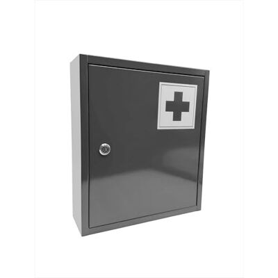 Relaxdays Armoire à pharmacie verrouillable, 3 étagères, H x l x P : 36 x 31 x 10 cm, pour médicaments, montage mural, gris Relaxdays Armoire à pharmacie verrouillable, 3 étagères, H x l x P : 36 x 31 x 10 cm, pour médicaments, montage mural, gris