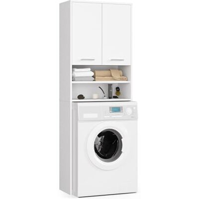 AKORD Armoire transformable pour machine à laver FIN 64 cm Avec 2 portes Armoire de machine à laver suspendue Armoire de conversion 64 x 180 x 30 cm (l x H x P) Poids 29,50 kg Blanc AKORD Armoire transformable pour machine à laver FIN 64 cm Avec 2 portes Armoire de machine à laver suspendue Armoire de conversion 64 x 180 x 30 cm (l x H x P) Poids 29,50 kg Blanc