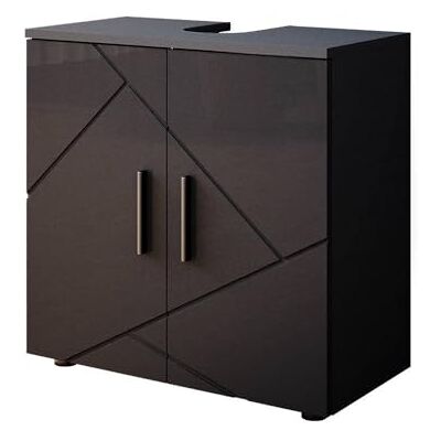 Vicco Meuble sous vasque simple "Irma", Anthracite Haute brillance, 60x59cm Vicco Meuble sous vasque simple "Irma", Anthracite Haute brillance, 60x59cm
