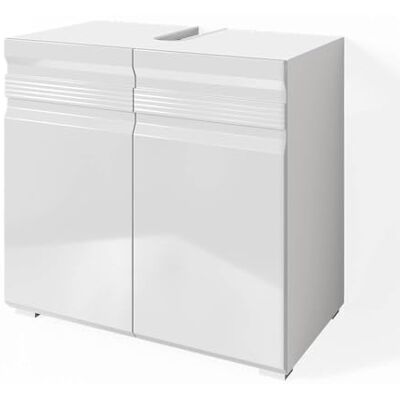 Vicco Meuble sous vasque simple "Fredd", Blanc Haute brillance, 60x56cm Vicco Meuble sous vasque simple "Fredd", Blanc Haute brillance, 60x56cm